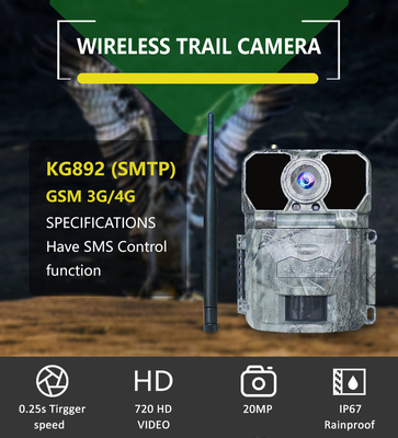 25m IR MMS GPRS Komórkowa kamera do gier Dynamic 4G Wireless SMTP
