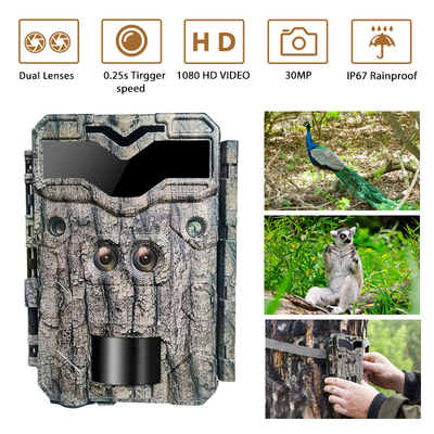 Dual Lens 4K Video 30FPS Kamera polowa w podczerwieni High-end Trail Camera