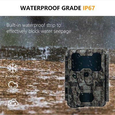 KW865 WIFI Ukryta kamera wodoodporna IP67 20MP 0.6s prędkość uruchomienia do 512GB pamięci masowej ścieżka widzenia nocnego