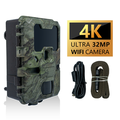 WIFI trail Camera KW866 wodoodporny IP67 OEM/ODM do 512GB Przechowywanie SD Karta pamięci 32MP 4K kamera zwierząt dzikich