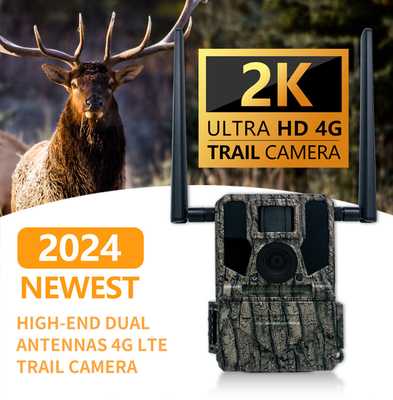 2024 Najnowsza High-End 4G bezprzewodowa kamera myśliwska KW897 z podwójnymi antenami 100ft Night Range 36MP 2K Video w 30fps dla dzikiej przyrody