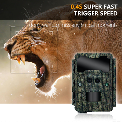 30MP HD Kamery myśliwskie z bezświetlnym LED Night Vision i funkcją PIR do monitorowania dzikiej przyrody