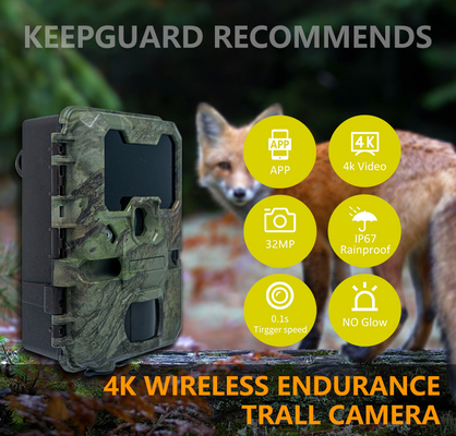 Kamera myśliwska KW866 z połączeniem WIFI prędkość przechwytywania 0,25s wodoodporny IP67 do 512GB Przechowywanie 32MP 4K przy 30fps polowanie na jelenie
