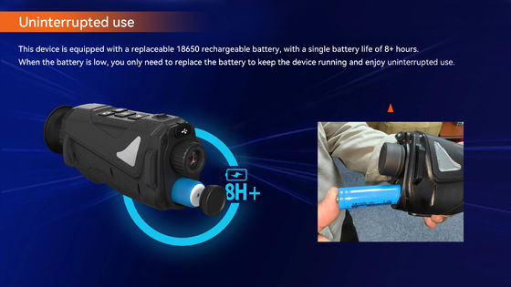 Lornetka termowizyjna z celownikiem laserowym, noktowizorem 850nm i zoomem cyfrowym 8x