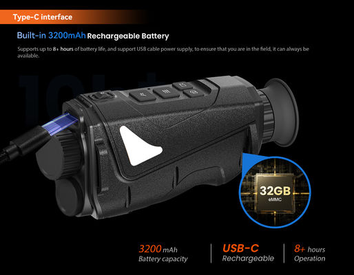 Lornetka termowizyjna z celownikiem laserowym, noktowizorem 850nm i zoomem cyfrowym 8x
