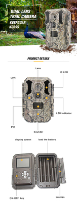 Diody LED na podczerwień Kamera myśliwska 30MP 1080P IP66
