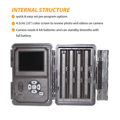 Gorąca sprzedaż Kamera dla zwierząt Fast Trigger Podwójny obiektyw Full HD zdjęcie i wideo CE FCC ROHS Hunting Trail Camera