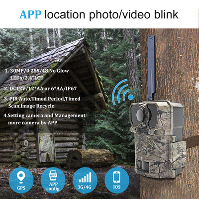 4G 0,25 s Wyzwalacz 2,4 "LCD Kamera myśliwska Trail Scouting Wildlife Night Vision Kamera na podczerwień IR Cut