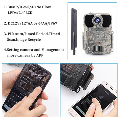 30MP APP NO GLOW CELLULAR GPS TRAIL CAMERA KOLOROWY CAMO