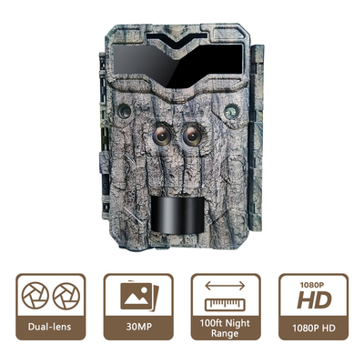 4K Dual Lens Keep Guard Trail Camera Night Vision Zewnętrzna kamera myśliwska