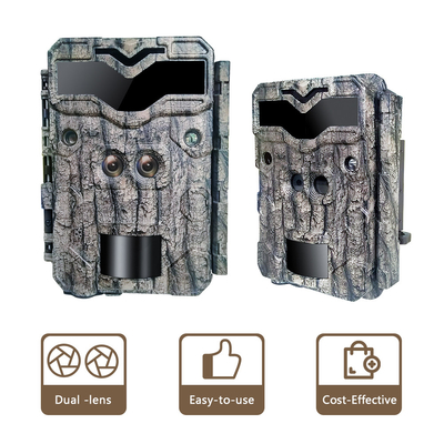 4K Dual Lens Keep Guard Trail Camera Night Vision Zewnętrzna kamera myśliwska