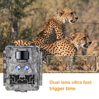 Kamera obserwacyjna Fast Trigger 0.25s Kamera myśliwska na podczerwień Podwójny obiektyw DC12V Kamera przyrodnicza