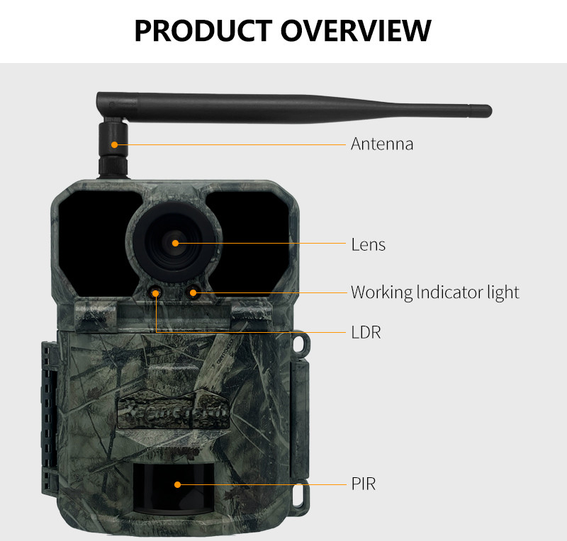32MP 4G Trail Camera z szybkim 0.2s Trigger Time i Photo/Video/Photo Video Mode dla wszechstronnych