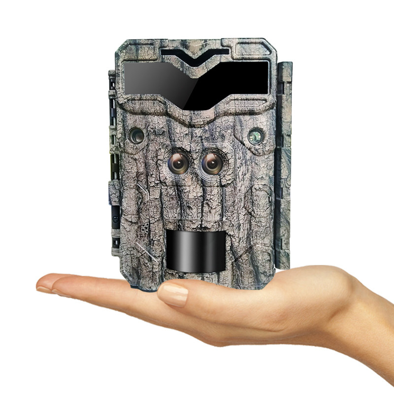 Kamera myśliwska KW698A podwójny obiektyw 1080P 30MP wodoodporny IP67 do 512GB pamięci masowej widzenie nocne 0,25s wyzwalający kamerę gry