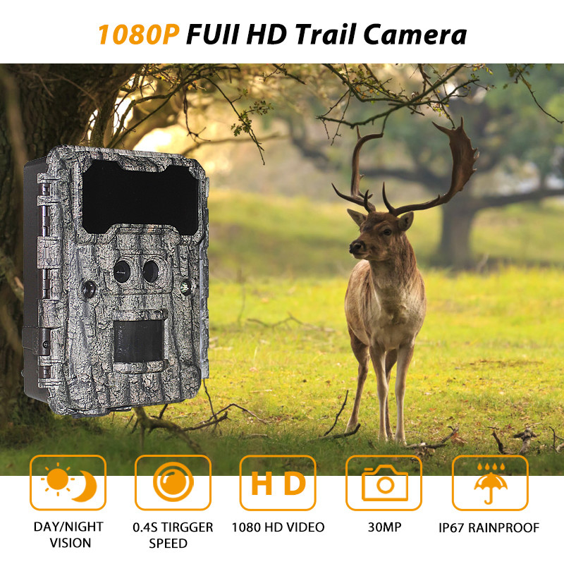 Keepguard podwójny obiektyw 30MP No-Glow LED kamery śladów 1080P Night Vision Hunting Game las zwierzęta dzikie Kamera