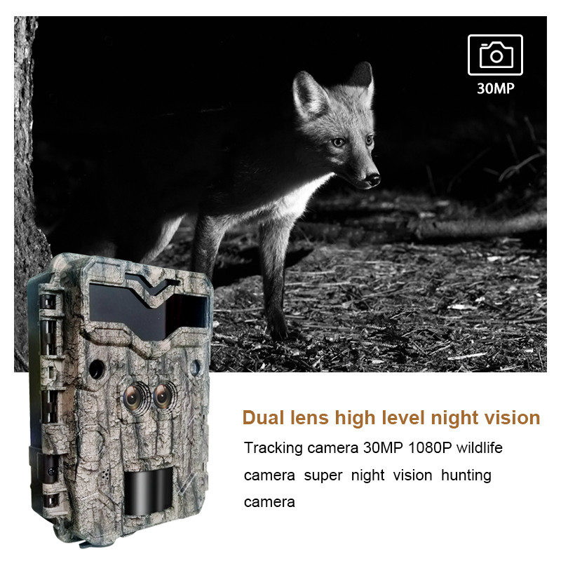 Wodoodporna kamera myśliwska 4K Ultra HD Zewnętrzna kamera nocna na podczerwień z czujnikiem ruchu